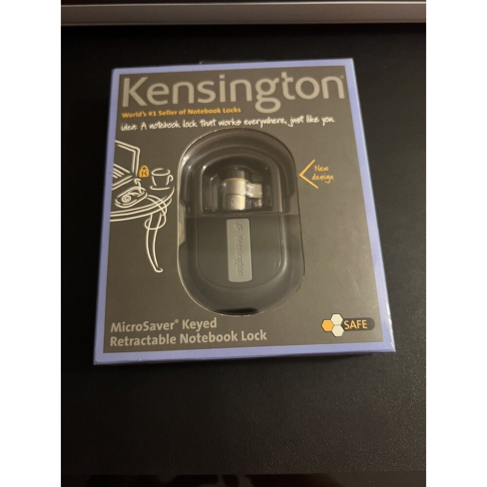 Kensington MicroSaver Keyed Laptop Notebook Lock 4ft Retractable Steel Cable New